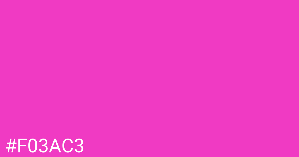 Hex color #f03ac3 graphic