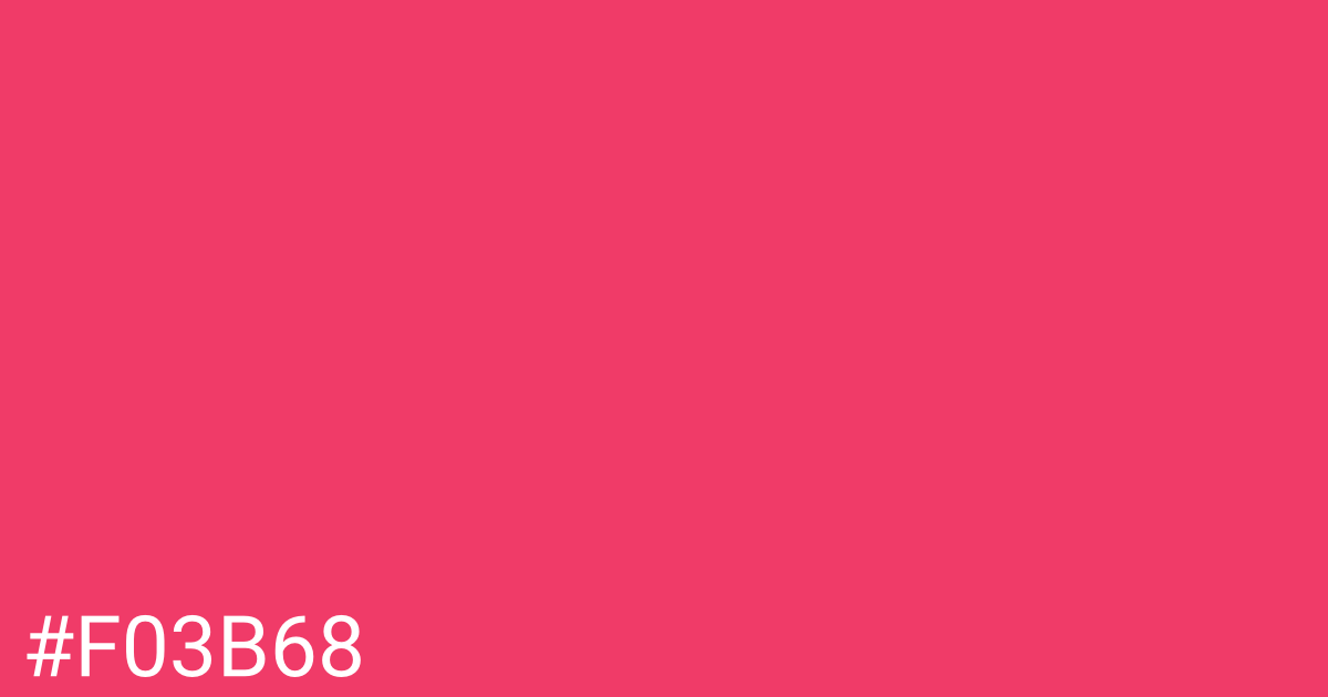 Hex color #f03b68 graphic