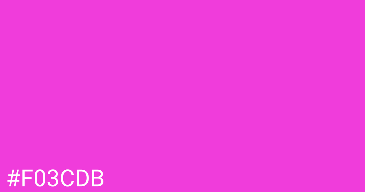 Hex color #f03cdb graphic