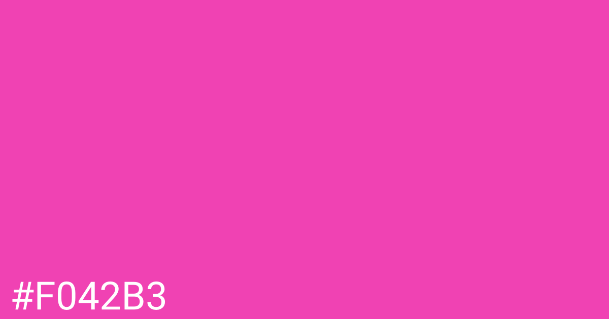 Hex color #f042b3 graphic