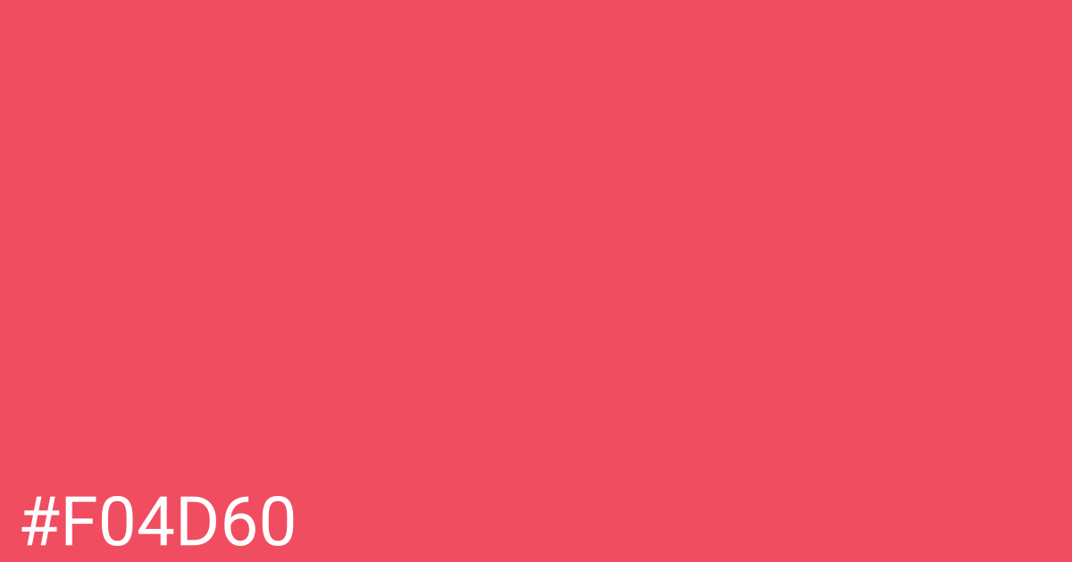 Hex color #f04d60 graphic