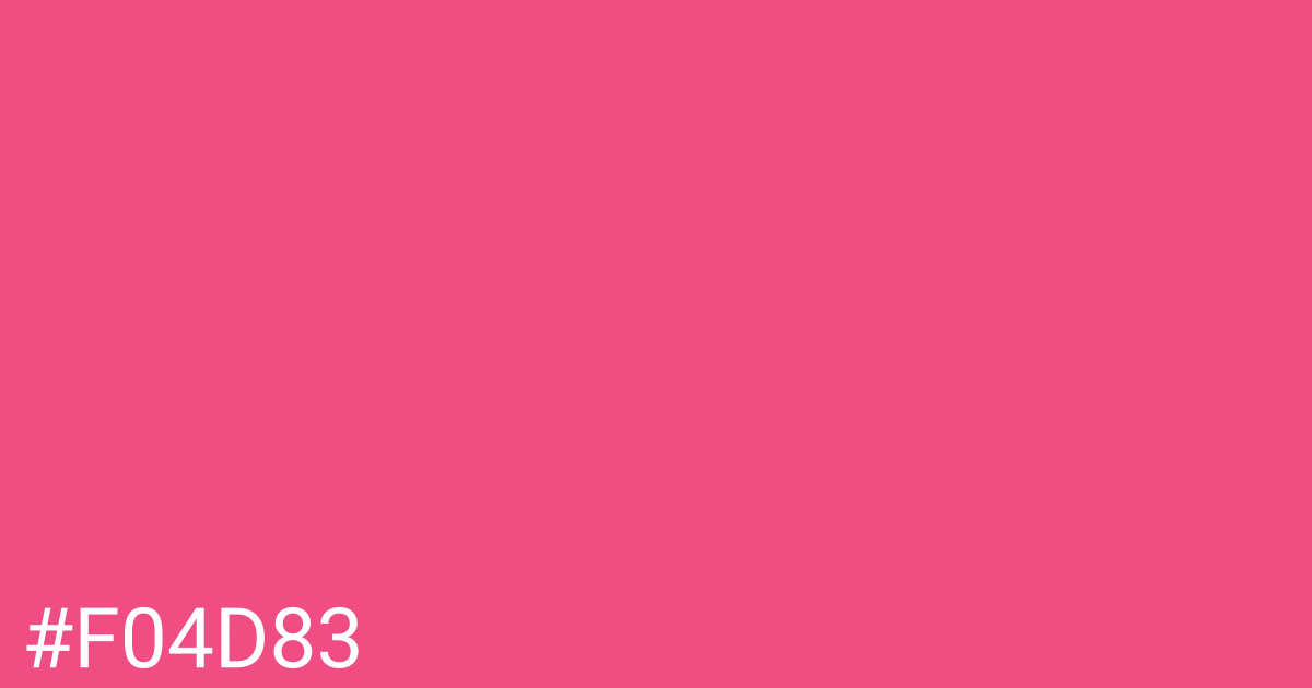 Hex color #f04d83 graphic