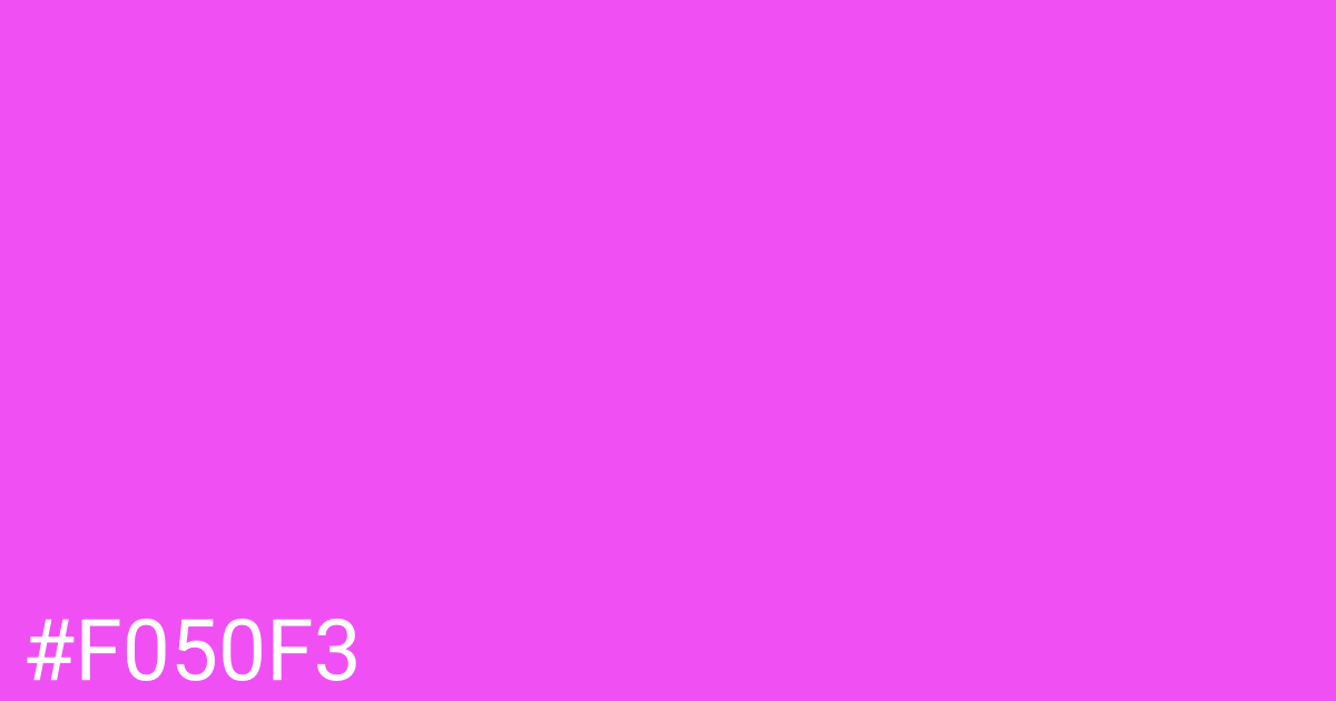 Hex color #f050f3 graphic