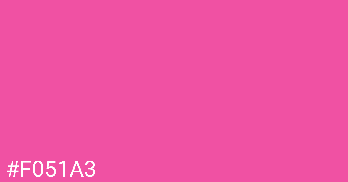 Hex color #f051a3 graphic