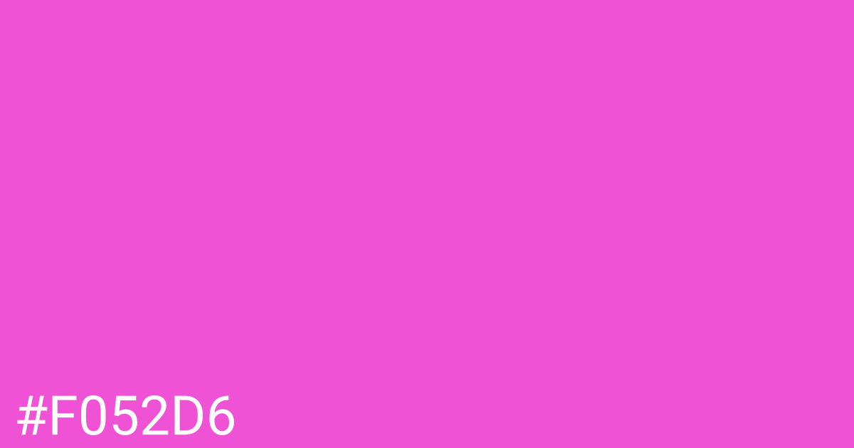 Hex color #f052d6 graphic