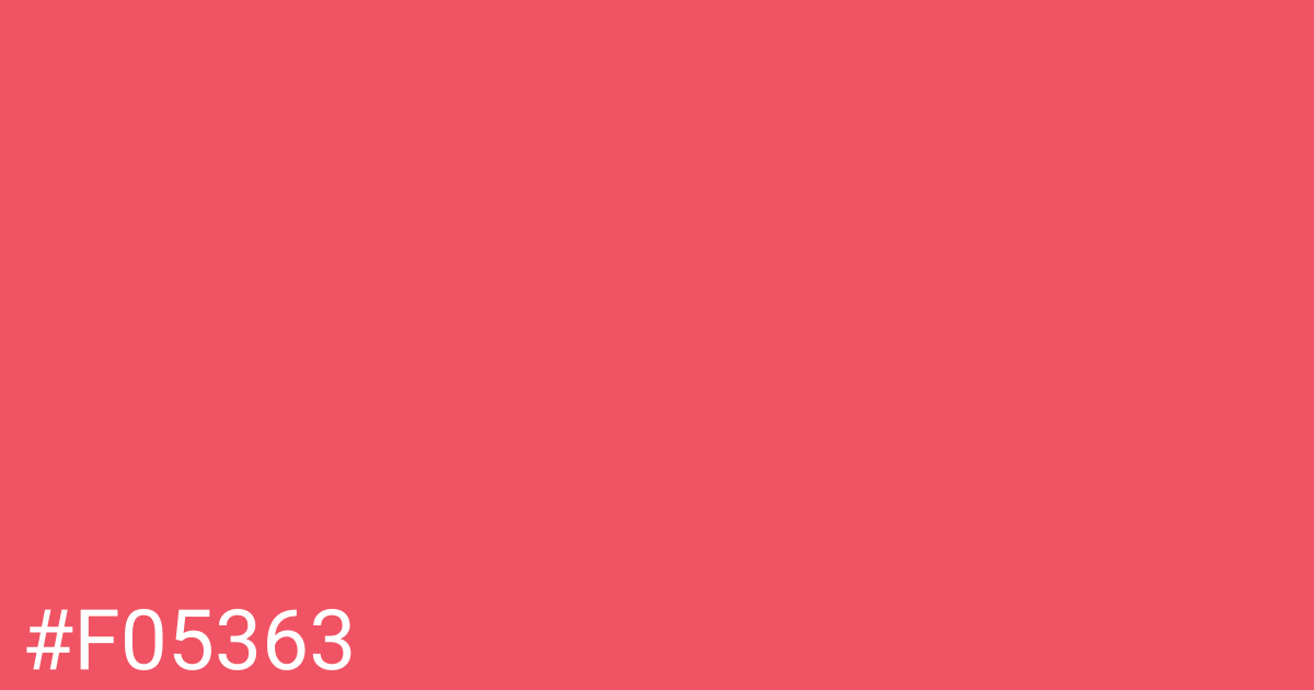 Hex color #f05363 graphic