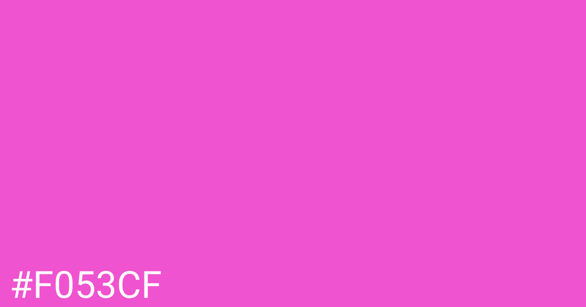 Hex color #f053cf graphic