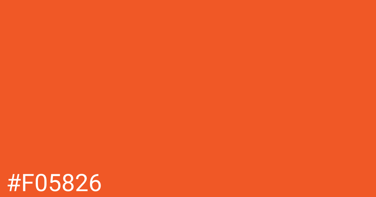 Hex color #f05826 graphic