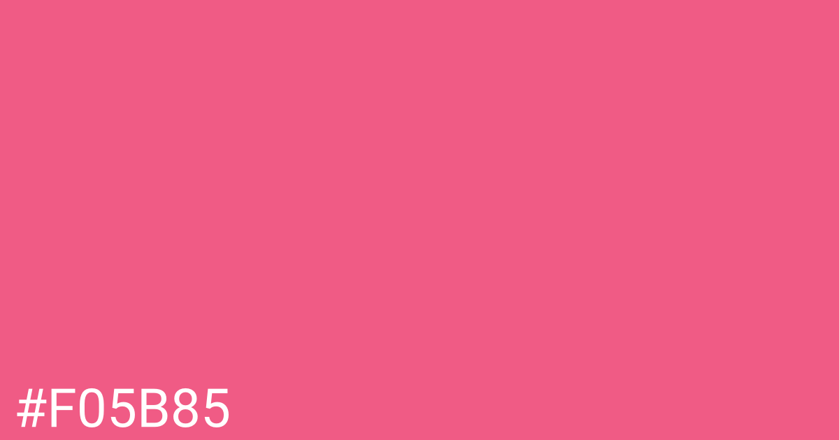 Hex color #f05b85 graphic