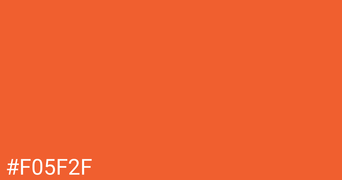 Hex color #f05f2f graphic