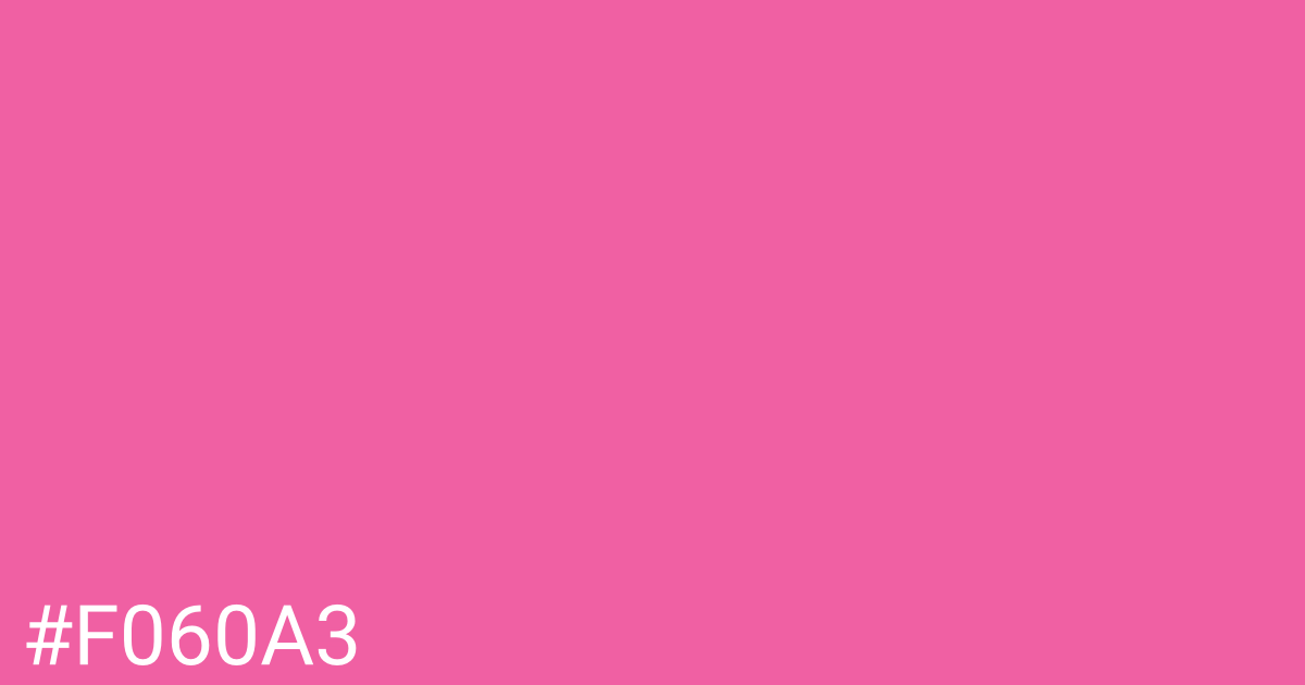 Hex color #f060a3 graphic