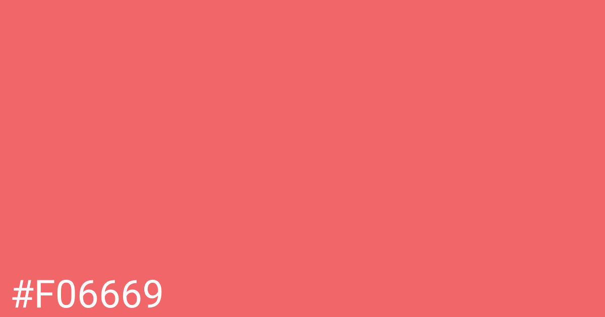 Hex color #f06669 graphic