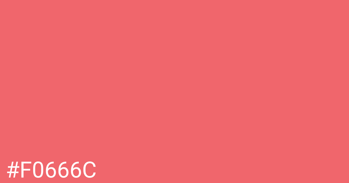 Hex color #f0666c graphic