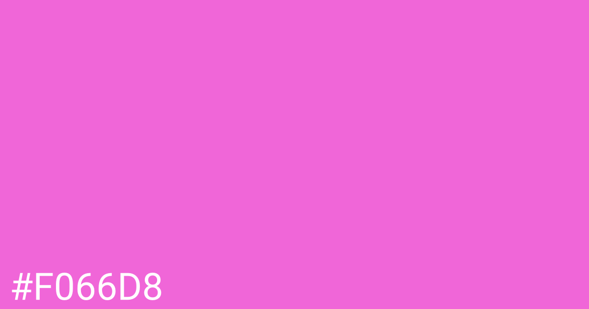 Hex color #f066d8 graphic