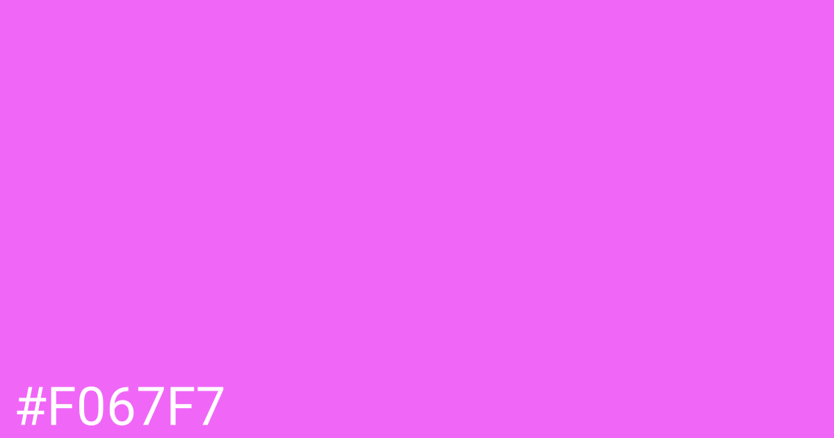 Hex color #f067f7 graphic