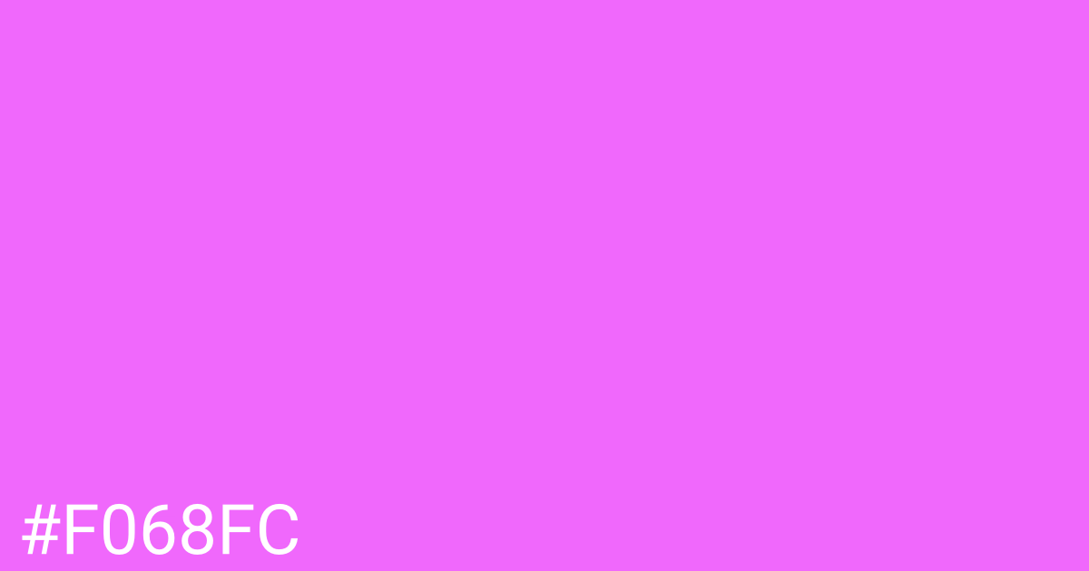 Hex color #f068fc graphic