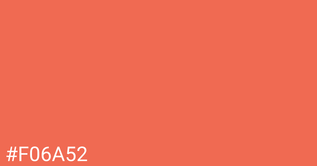 Hex color #f06a52 graphic