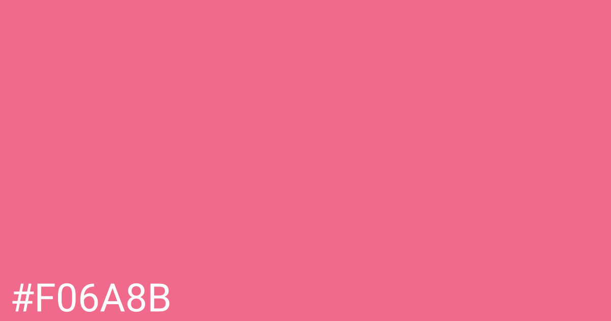 Hex color #f06a8b graphic