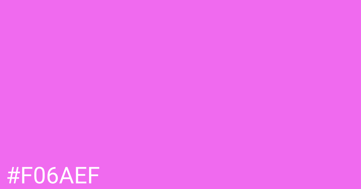 Hex color #f06aef graphic