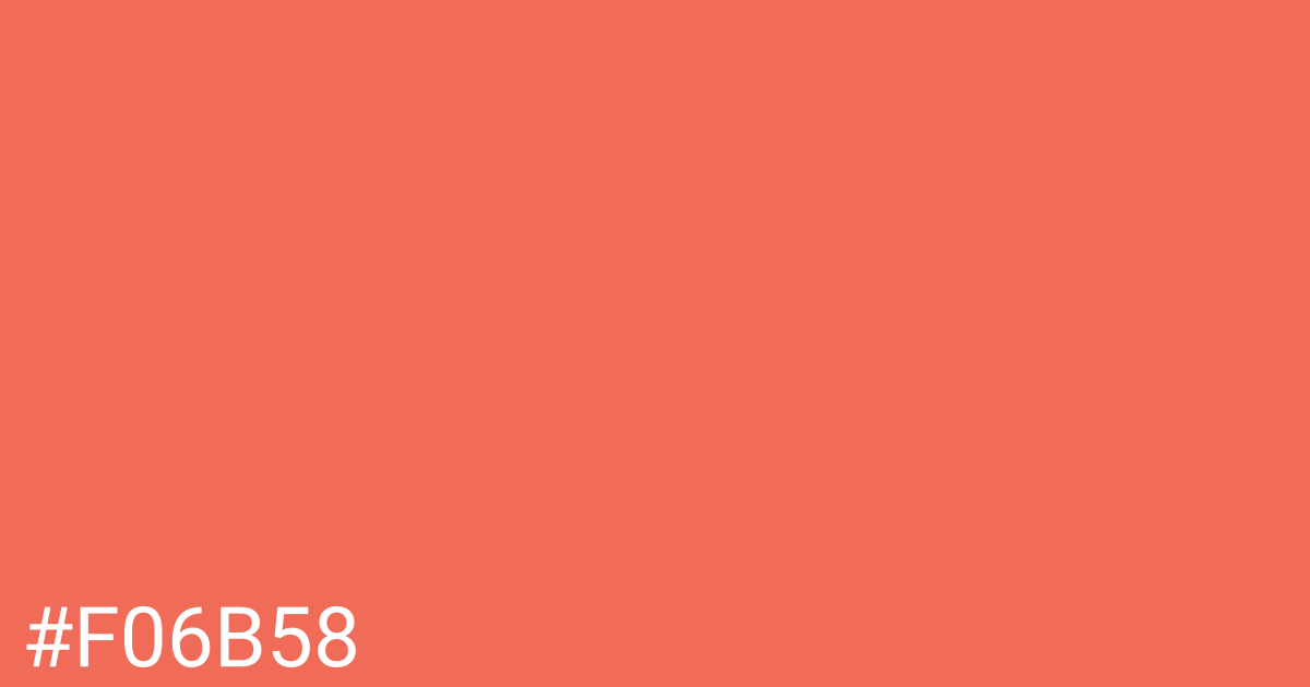 Hex color #f06b58 graphic