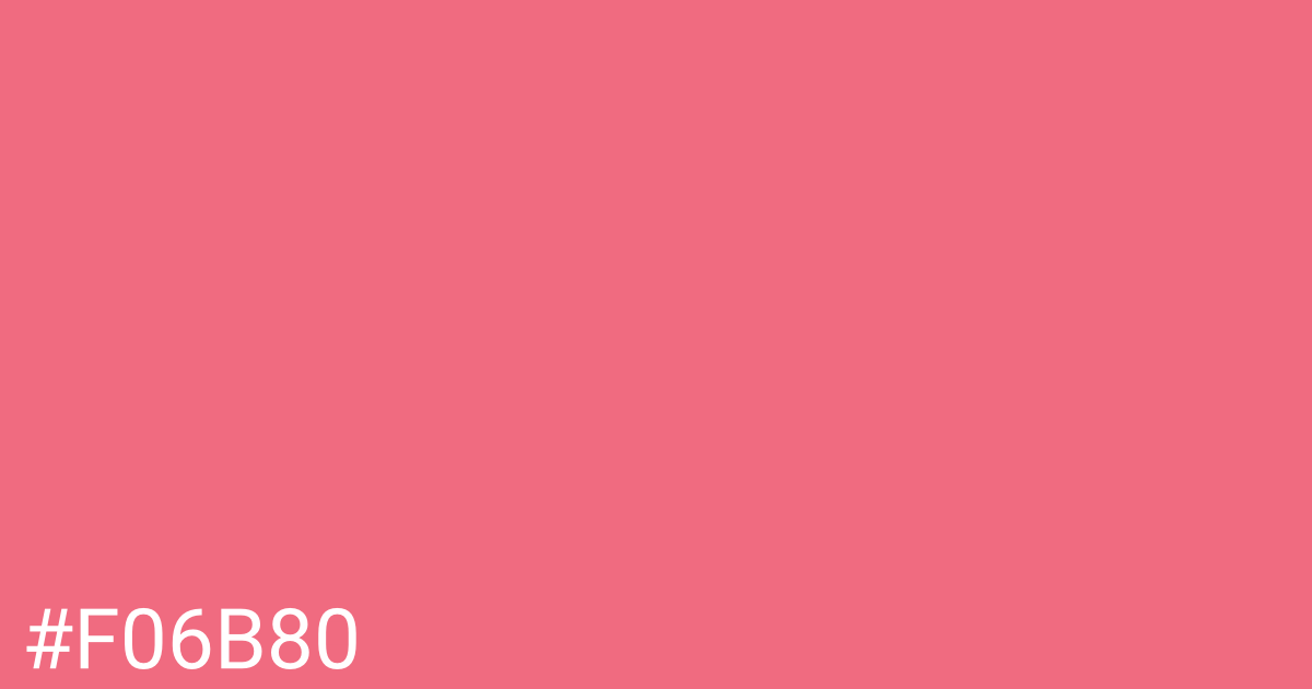 Hex color #f06b80 graphic