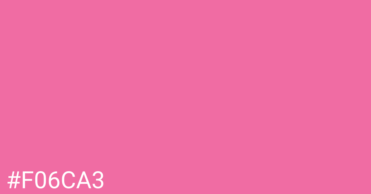 Hex color #f06ca3 graphic