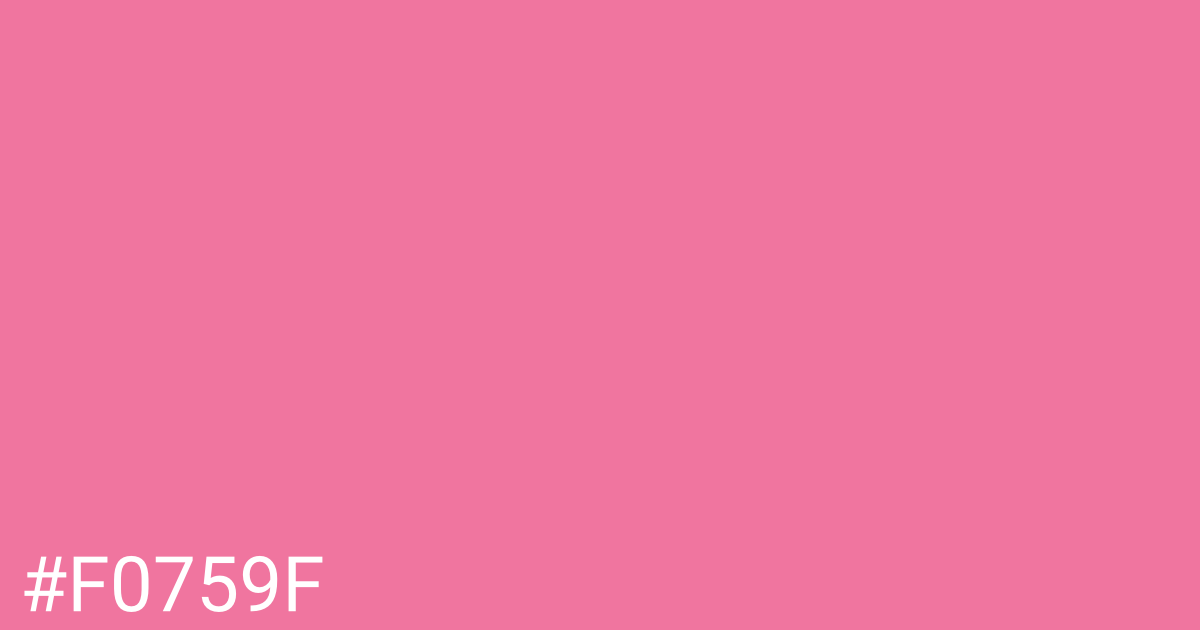 Hex color #f0759f graphic