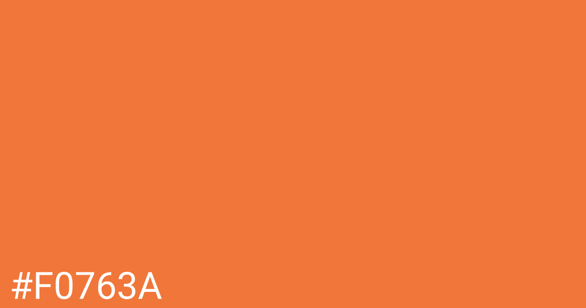 Hex color #f0763a graphic