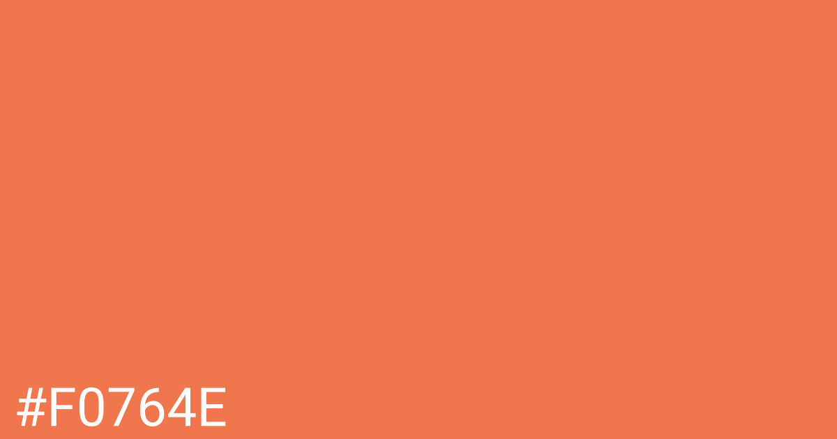Hex color #f0764e graphic