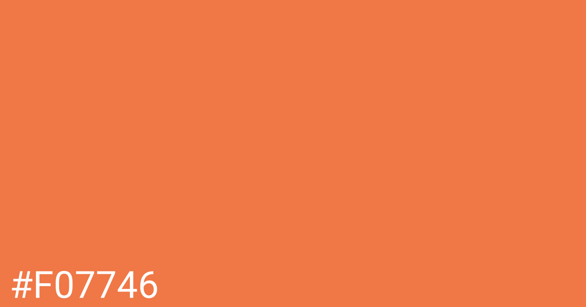 Hex color #f07746 graphic