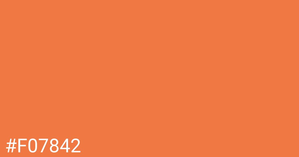 Hex color #f07842 graphic