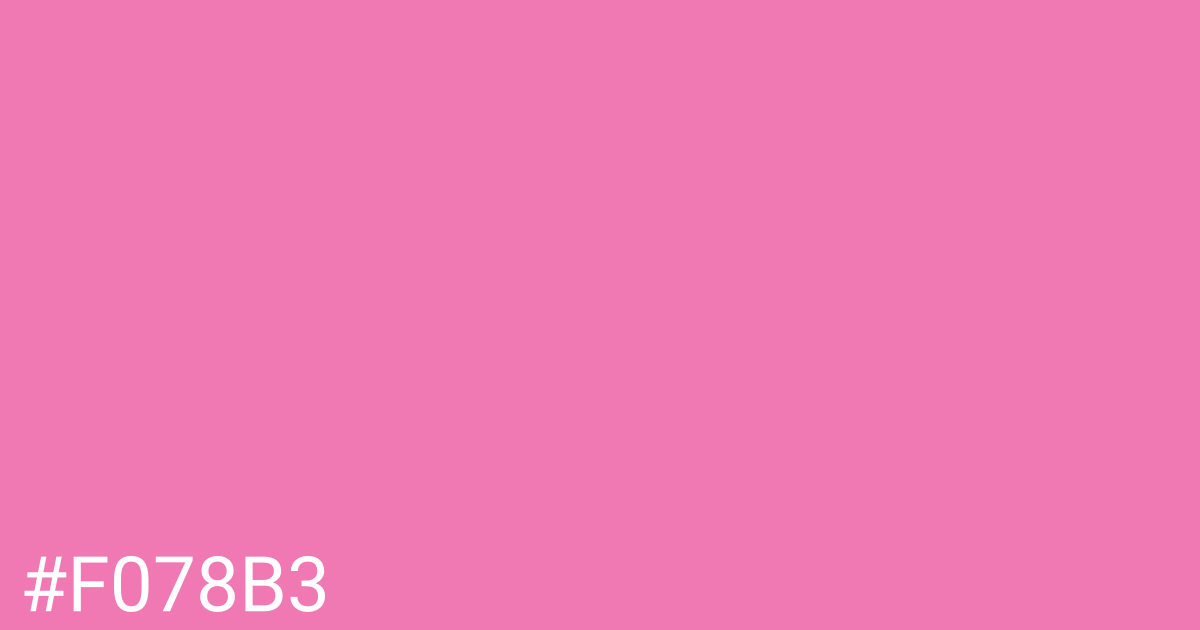 Hex color #f078b3 graphic