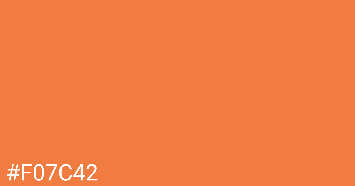 Hex color #f07c42 graphic