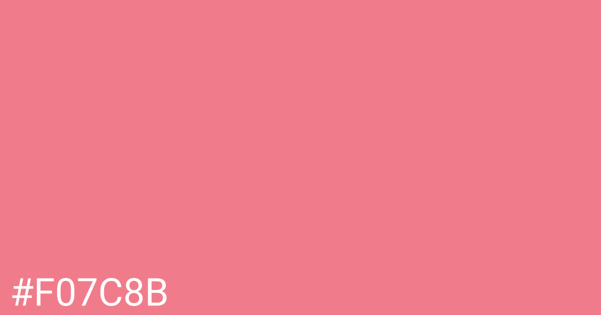 Hex color #f07c8b graphic