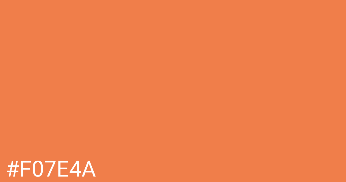 Hex color #f07e4a graphic
