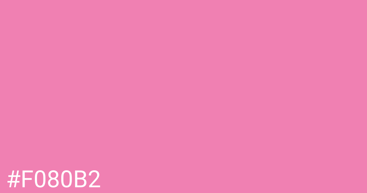 Hex color #f080b2 graphic