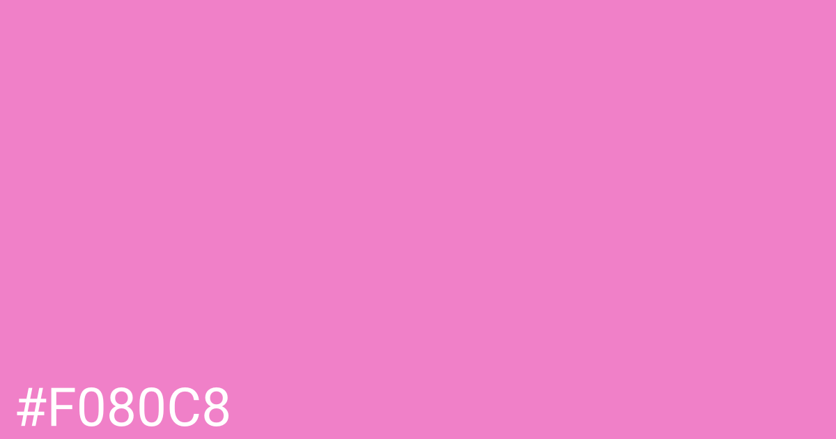 Hex color #f080c8 graphic