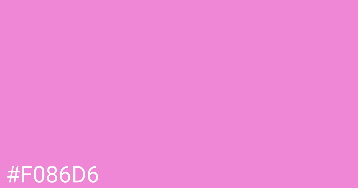 Hex color #f086d6 graphic