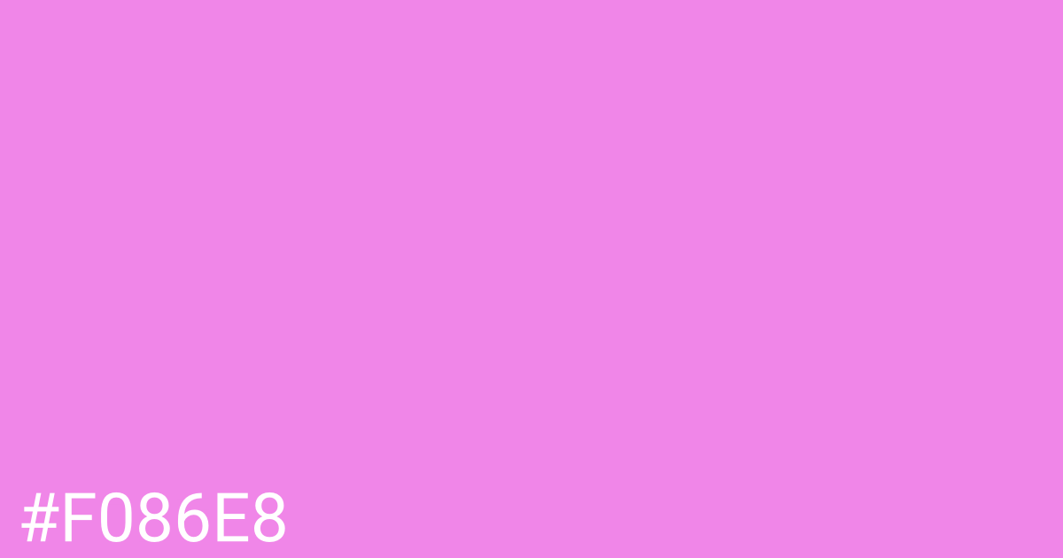 Hex color #f086e8 graphic