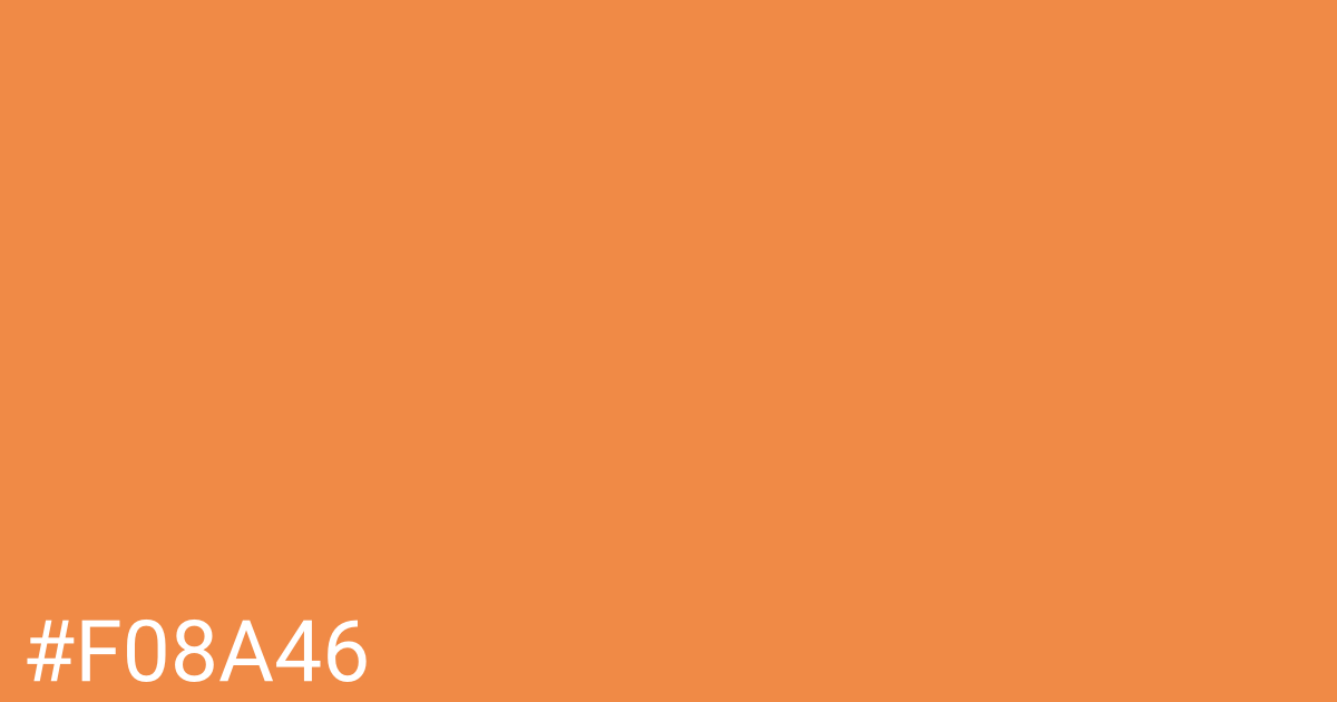 Hex color #f08a46 graphic