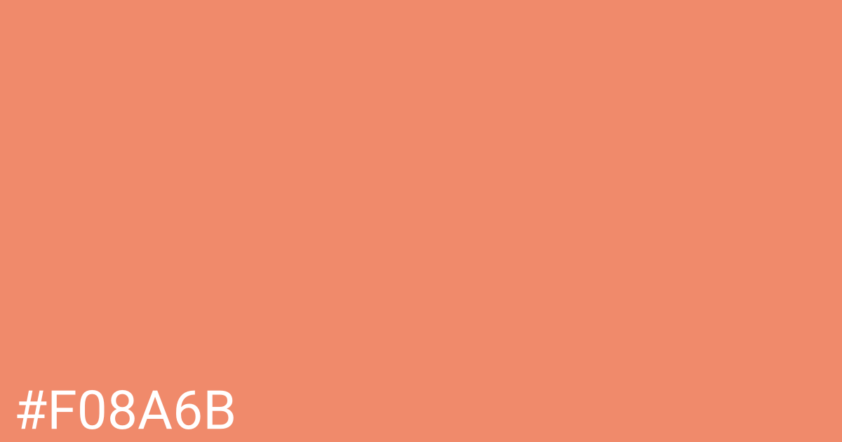 Hex color #f08a6b graphic