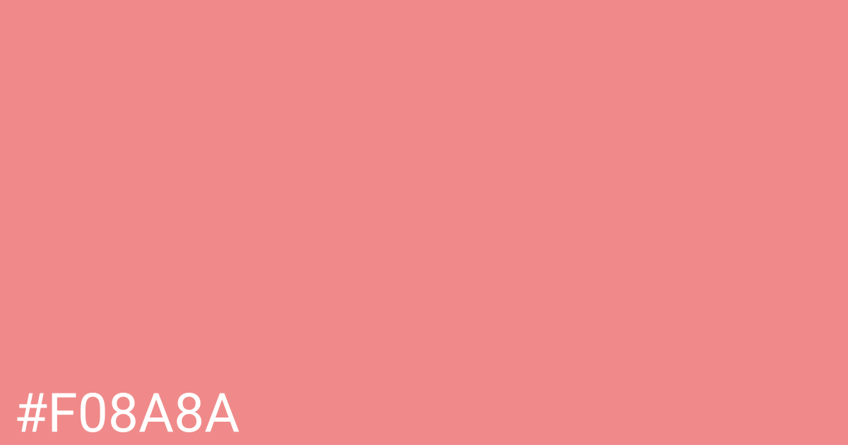 Hex color #f08a8a graphic