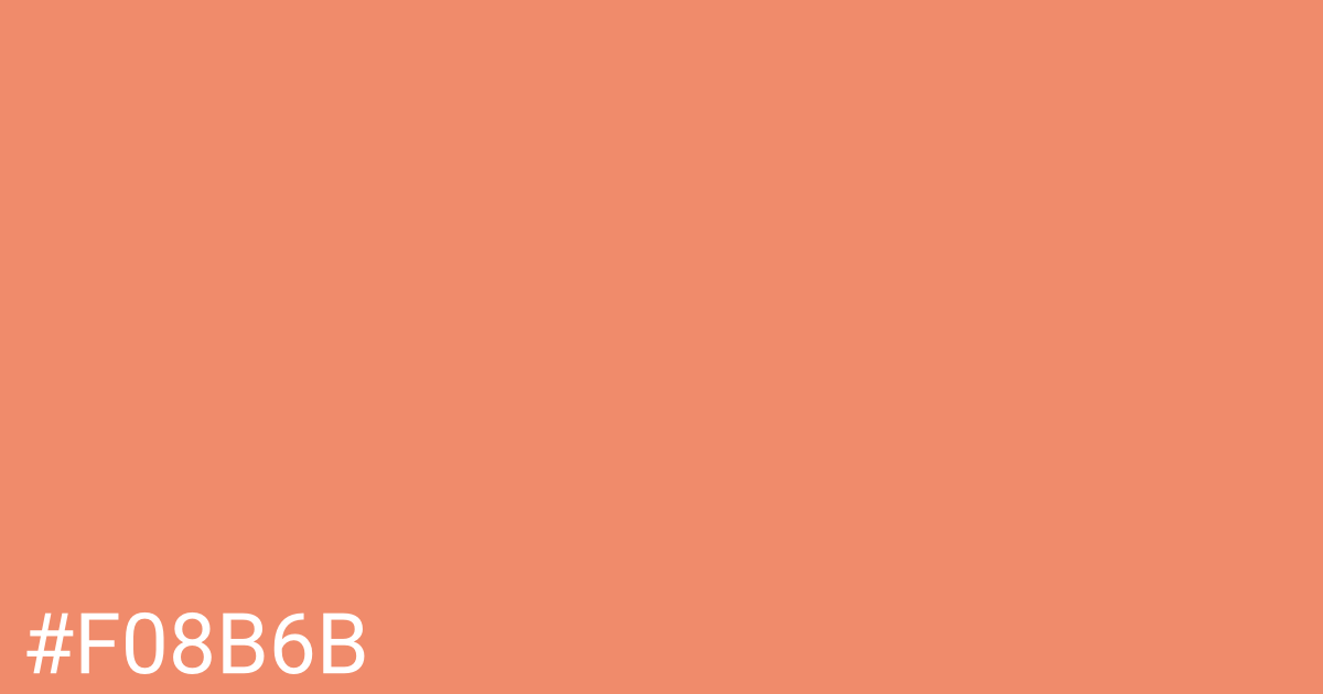 Hex color #f08b6b graphic