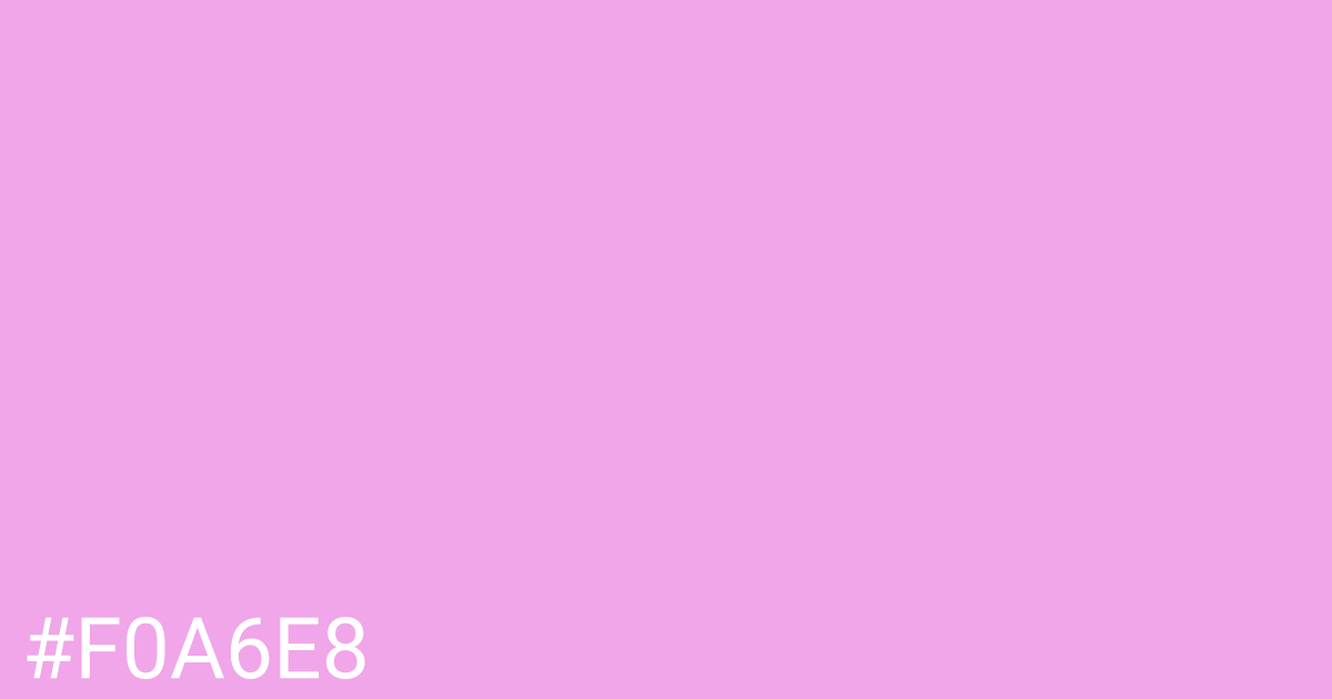 Hex color #f0a6e8 graphic