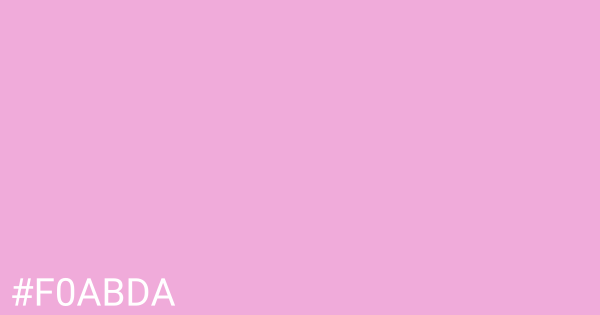 Hex color #f0abda graphic