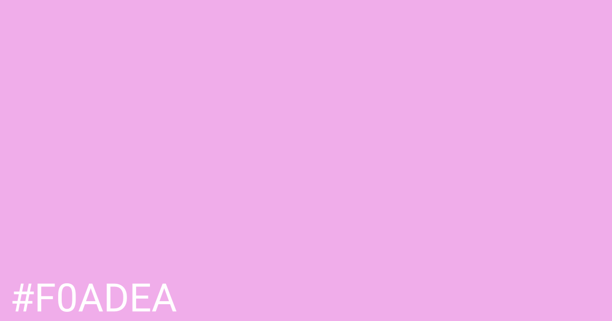 Hex color #f0adea graphic