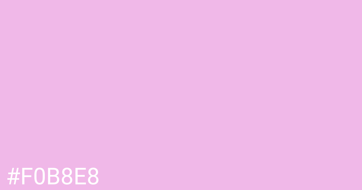 Hex color #f0b8e8 graphic