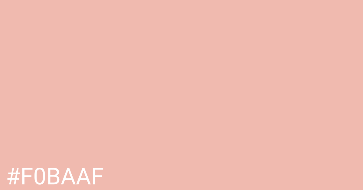 Hex color #f0baaf graphic