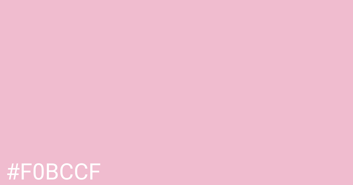 Hex color #f0bccf graphic