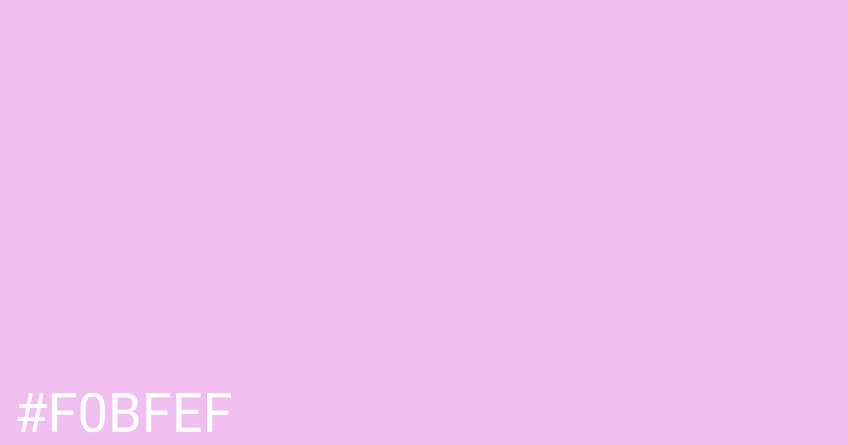 Hex color #f0bfef graphic